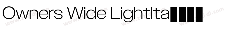 Owners Wide LightIta字体转换